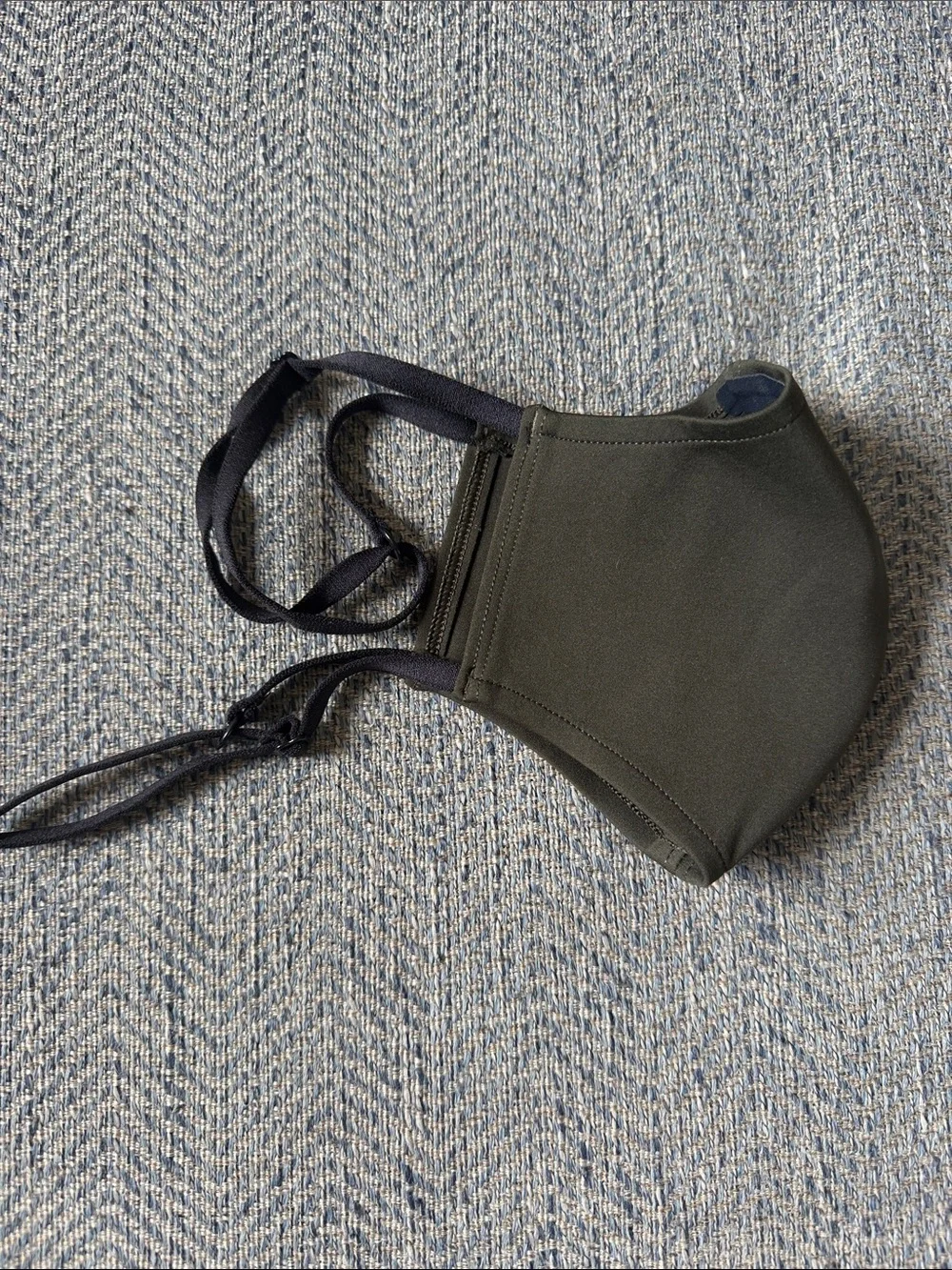 Lululemon Unisex Double Strap Ultralu Dark Green Olive Face Mask Size: OS